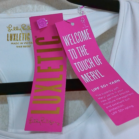 Lilly Pulitzer Lexletic Claralee Scallop Bra1 Resort White Moisture Control XXS - Picture 5 of 6